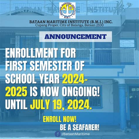 bataan maritime institute|ANNOUNCEMENT: Ongoing Online .